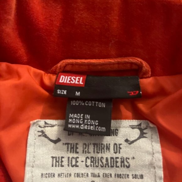 Women's DIESEL Orange Velvet jacket - Picture 2 of 7